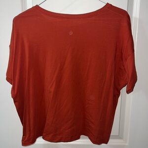 Lululemon Athletica dark Red Relaxed Short Sleeve Tee